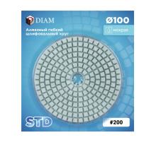 Алмазный гибкий шлифовальный круг DIAM 100мм №200 СТД  (Мокрая) 000438