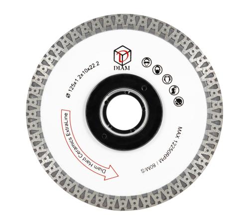 Диск алмазный отрезной DIAM 125 мм Твердая керамика Hard ceramics серия Экстра 000526