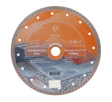 Диск алмазный отрезной турбо DIAM 230мм Универсал СТД 000699