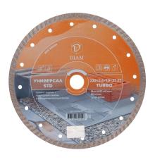 Диск алмазный отрезной турбо DIAM 230мм Универсал СТД 000699