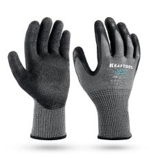 KRAFTOOL CUT PROTECT, XL (10), перчатки с кевларовой нитью для защиты от порезов, с рельефным латексным покрытием (11245-XL)
