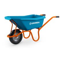 GRINDA GP-21, ударопрочный пластиковый кузов, 110 л, 180 кг, одноколесная, пневматическое колесо, тачка садовая PROLine (422408)