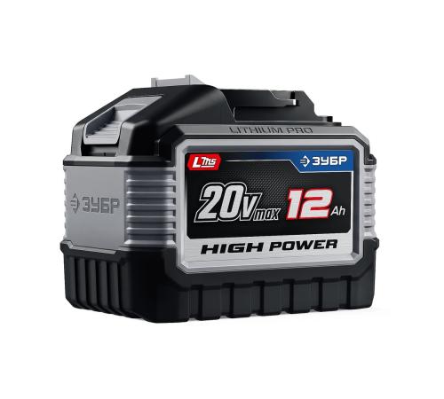 ЗУБР High Power, 20 В, 12.0 А·ч, аккумулятор LMS, ПРОФЕССИОНАЛ (BP-H-20-12)