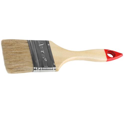 STAYER UNIVERSAL, 63 мм, 2.5″, светлая натуральная щетина, деревянная ручка, все виды ЛКМ, плоская кисть (0101-063)