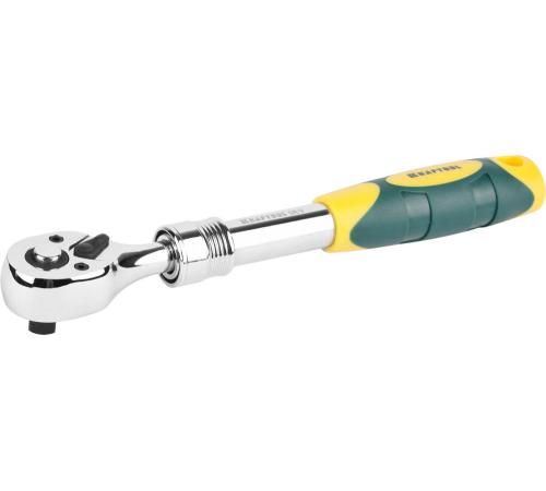 KRAFTOOL 3/8″, 72 зубца, телескопическая трещотка для торцовых головок, Pro (27798-3/8)