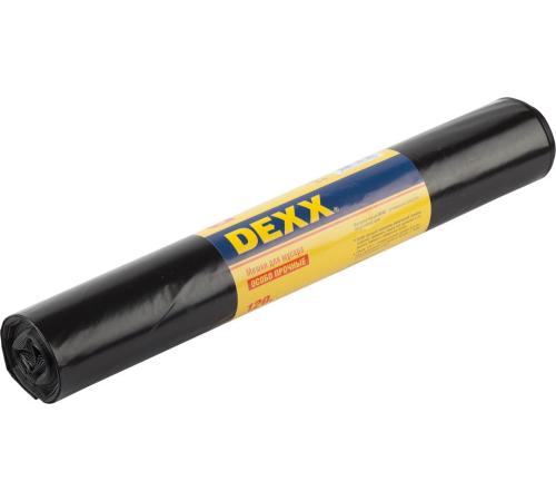 DEXX 120 л, 10 шт, черные, мусорные мешки (39151-120)