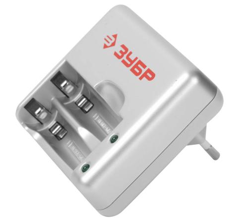 ЗУБР AAA/AA, 2 шт, 1 час, зарядное устройство (59251-2)