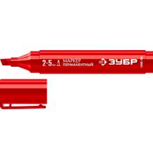 ЗУБР МП-300К красный, 2-5 мм, клиновидный перманентный маркер (06323-3)