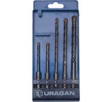 URAGAN 5 шт: 5 х 110, 6 х 110, 6 х 160, 8 х 160, 10 х 160 мм, набор SDS-plus буров (901-25554-H5)