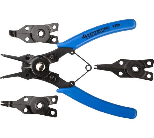STAYER 4-in-1, 4 насадки, съемник стопорных колец (2280)