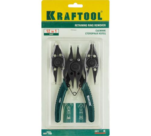 KRAFTOOL Universal 6-in-1, внешний/внутренний, съемник стопорных колец (22811)