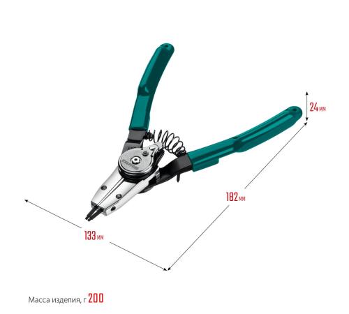 KRAFTOOL Universal 8-in-1, внешний/внутренний, съемник стопорных колец (22813)