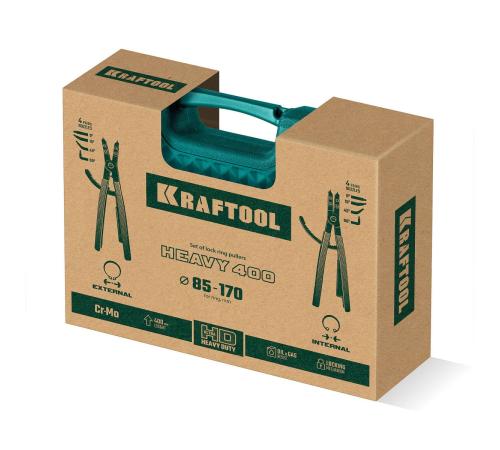 KRAFTOOL HEAVY 400 внешний/внутренний, съемник стопорных колец (22815)