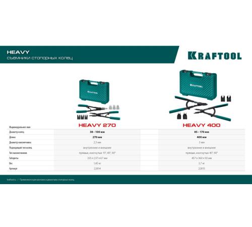 KRAFTOOL HEAVY 400 внешний/внутренний, съемник стопорных колец (22815)