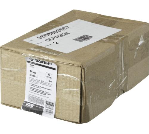 ЗУБР DIN 125А, 14 мм, цинк, 5 кг, шайба (303800-14)