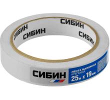 СИБИН 19 мм х 25 м, креповая, малярная лента (12111-19)