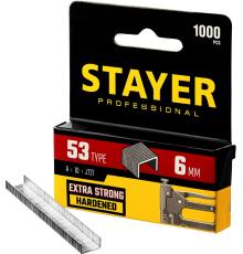 STAYER скобы тип 53 (A/10/JT21), 6 мм, калибр 23GA. 1000 шт. (3159-06)