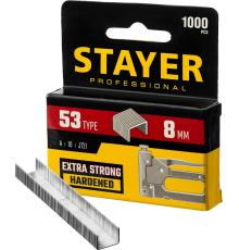 STAYER скобы тип 53 (A/10/JT21), 8 мм, калибр 23GA. 1000 шт. (3159-08)