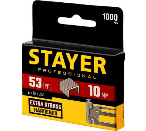 STAYER скобы тип 53 (A/10/JT21), 10 мм, калибр 23GA. 1000 шт. (3159-10)