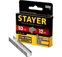 STAYER скобы тип 53 (A/10/JT21), 12 мм, калибр 23GA. 1000 шт. (3159-12)