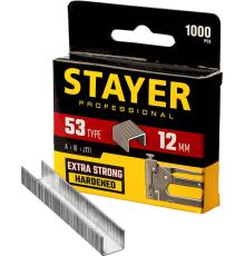 STAYER скобы тип 53 (A/10/JT21), 12 мм, калибр 23GA. 1000 шт. (3159-12)
