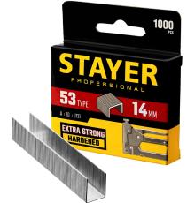 STAYER скобы тип 53 (A/10/JT21), 14 мм, калибр 23GA. 1000 шт. (3159-14)