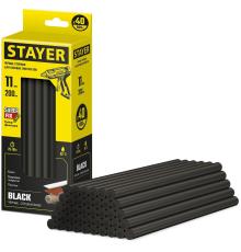 STAYER Black, чёрные, 11 х 200 мм, 40 шт, клеевые стержни, Professional (2-06821-D-S40)