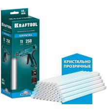 KRAFTOOL Cristal, 11 х 250 мм, 40 шт, кристально прозрачные, клеевые стержни (06846-40)