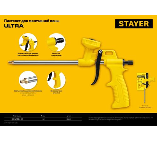 STAYER Ultra, нейлоновый пистолет для монтажной пены (06860)