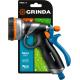 GRINDA RM-8, 8 режимов, курок сзади, металлический с TPR, поливочный пистолет, PROLine (8-427143)