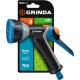 GRINDA BM-8, 8 режимов, курок сзади, металлический с TPR, поливочный пистолет, PROLine (8-427339)