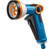 GRINDA X-8, с регулятором напора, 8 режимов, курок спереди, двухкомпонентный, поливочный пистолет, PROLine (8-427145)
