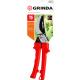 GRINDA G-31, 200 мм, закаленные лезвия, тефлоновое покрытие, зубцы на лезвии, пластиковые рукоятки, плоскостной секатор (40210)