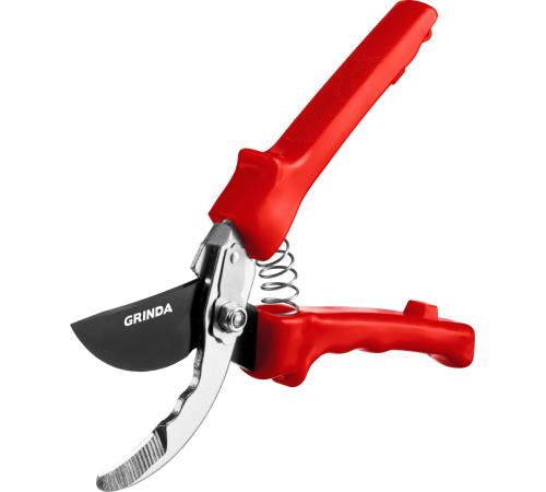 GRINDA G-35, 200 мм, закаленные лезвия, тефлоновое покрытие, пластиковые рукоятки, плоскостной секатор (40212)