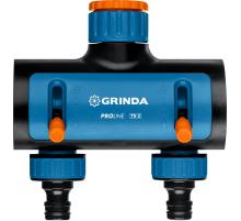 GRINDA TS-2, двухканальный 3/4″ - 1″ с внутренней резьбой, соединитель с внешней резьбой 3/4″ - 1, поливочный распределитель, PROLine (8-426312)