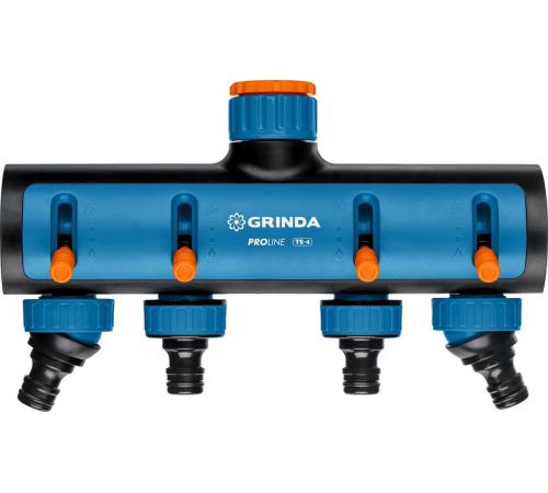 GRINDA TS-4, 3/4″ - 1″, четырехканальный, с внутренней резьбой, поливочные распределители, PROLine (8-426313)