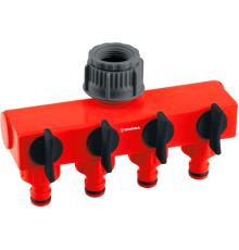 GRINDA GS-4, 3/4″-1″, четырехканальный, с внутренней резьбой, поливочный распределитель (8-426314)