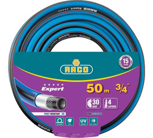 RACO EXPERT, 3/4″, 50 м, 30 атм, четырёхслойный, армированный, поливочный шланг (40302-3/4-50)
