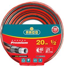 RACO PREMIUM, 1/2″, 20 м, 40 атм, пятислойный, усиленный двумя слоями армирования, поливочный шланг (40300-1/2-20)