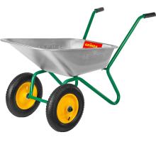 GRINDA GB-2, 80 л, 120 кг, двухколесная, оцинкованная сталь, садовая тачка (422400)