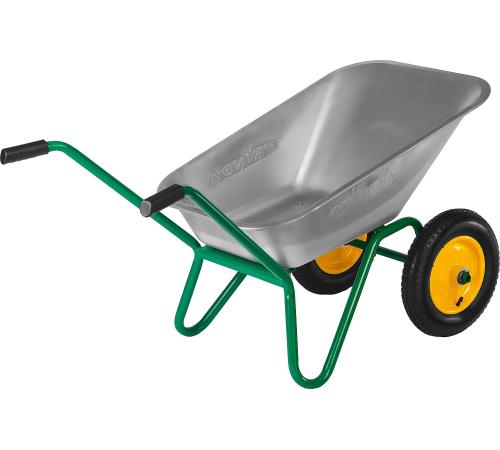 GRINDA GB-2, 80 л, 120 кг, двухколесная, оцинкованная сталь, садовая тачка (422400)