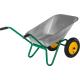 GRINDA GB-2, 80 л, 120 кг, двухколесная, оцинкованная сталь, садовая тачка (422400)
