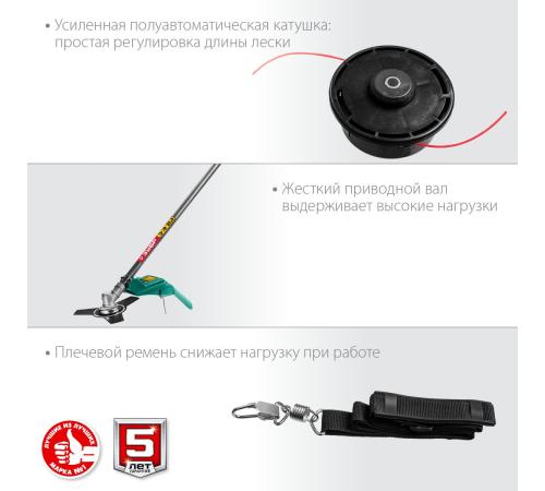 ЗУБР 1300 Вт, ш/с 38 см, сетевой триммер (КСВ-38-1300)
