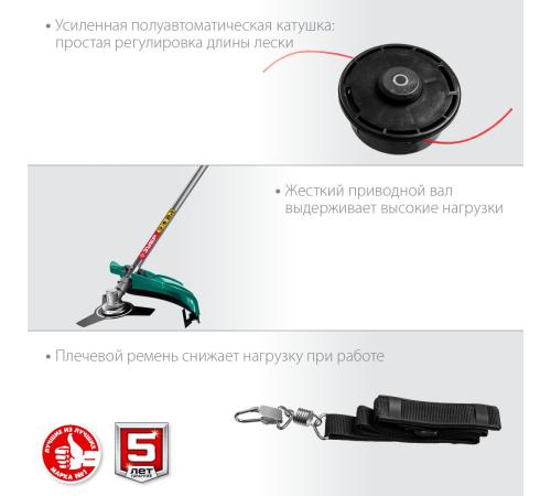 ЗУБР 1700 Вт, ш/с 42 см, сетевой триммер (КСВ-42-1700)