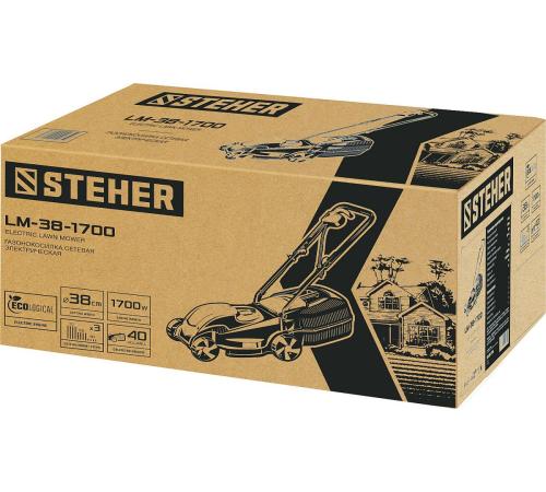 STEHER 1700 Вт, ш/с 38 cм, сетевая газонокосилка (LM-38-1700)