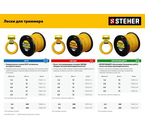 STEHER 2.5 кВт, бензиновый триммер (BT-2500-S)