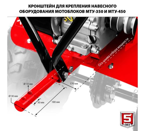 ЗУБР 7 л.с., усиленный мотоблок (МТУ-350)