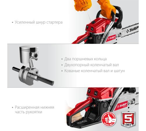 ЗУБР 40 см3, 40 см, бензопила (ПБЦ-М40-40)