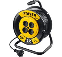 STAYER S-207, ПВС, 2 х 0.75 мм2, 30 м, 2200 Вт, удлинитель на катушке (55073-30)