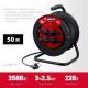 MIRAX ПВС, 3 х 2.5 мм2, 50 м, 3500 Вт, IP44, силовой удлинитель на катушке (55051-50)